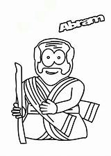 Coloring Bible Abraham Heroes Cartoon Netart sketch template