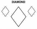 Diamond Shape Coloring Draw Pages Learning Kids Shapes Color Printable Choose Board sketch template