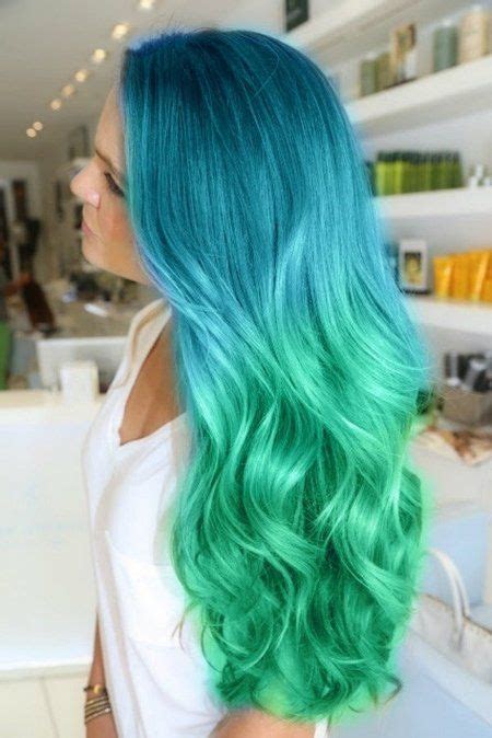 Wow Green And Turquoise Hair See More Hair Looks On