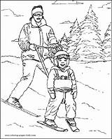 Coloring Pages Skiing Sports Kids Ski Color Sheets Found Printable sketch template