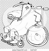 Accident Man Wheelchair Outlined Prone Injured Illustration Royalty Clipart Vector Djart sketch template
