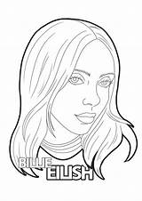 Billie Eilish Coloring Green Kleurplaat Kolorowanka Talented Tegninger Coloringhome Makkelijk Martinez Melanie Drawitcute Raskrasil Zapisano sketch template