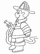 Coloring Pages Firemen Fireman Print Kids sketch template