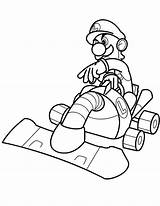 Kart Mario Coloring Pages Wii Getcolorings Luigi Getdrawings Color sketch template