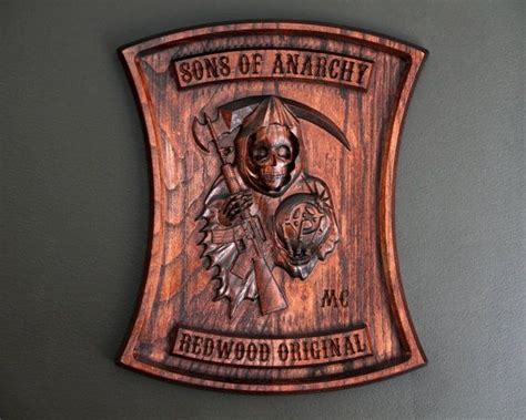 sons of anarchy wood crafts sons of anarchy inspired carved plaque sons of anarchy sons of