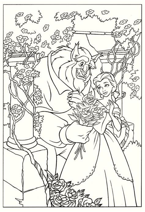 printable beauty   beast coloring pages coloring pages