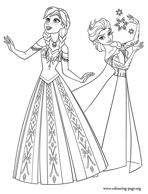 frozen  princesses  arendelle coloring page