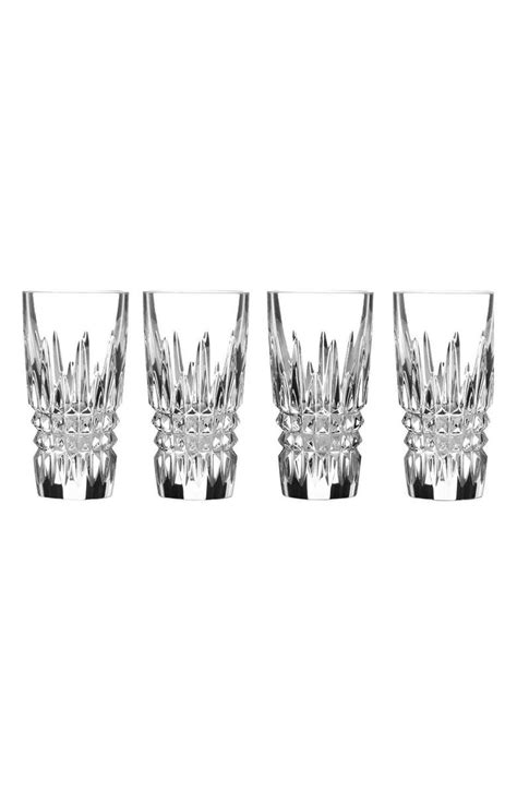 waterford lismore diamond lead crystal shot glasses set of 4