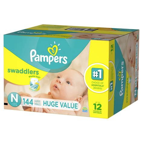 Pampers Swaddlers Newborn Diapers Size N 144 Count