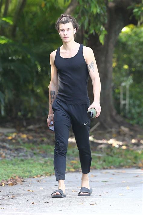 Shawn Mendes In A Black Tank Top Takes A Solo Walk During Quarantine In