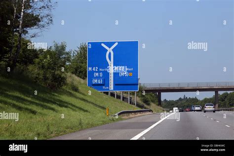 motorway division motorway sign birmingham west midlands england