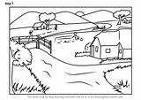Village Indian Drawing Step Draw Tutorials Villages sketch template