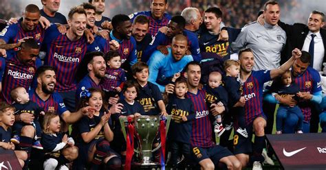 lionel messi strikes  power barcelonas eighth la liga title   seasons