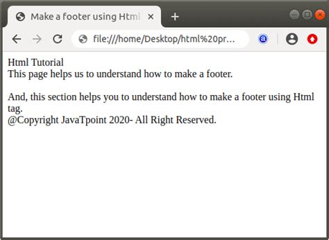 footer text html yadiojp