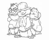 Pages Alvin Coloring Chipmunks sketch template