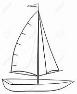 Mast Boat Clipart Sailing Drawing Flag Vector Illustration Line Contours Monochrome Stock Sail Masts Background Clipground Windjammer Clip Drawings Getdrawings sketch template
