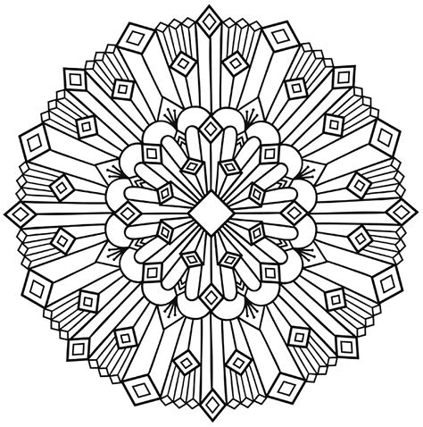 printable geometric mandala coloring pages
