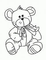 Teddy Coloring Bear Pages Templates Popular sketch template