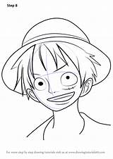 Luffy Piece Draw Monkey Step Drawing Sketch Drawings Anime Manga Tutorials Sketches Drawingtutorials101 Learn Paintingvalley Getdrawings sketch template