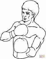 Bokser Kolorowanka Boxer Boxe Boxeo Colorare Kolorowanki Boxeador Disegno Lutador Ausmalbild Boks Ausmalbilder Dla Boxen Druku Pugilato sketch template