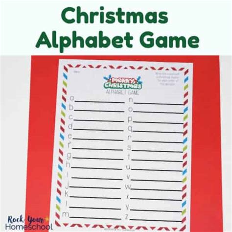 christmas alphabet game rock  homeschool
