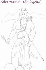 Rama Navratri Colouring sketch template