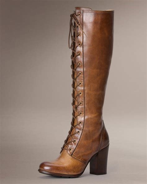 parker tall lace up women boots tailored the frye company oh i
