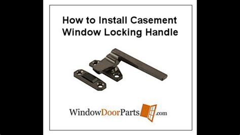install  casement window locking handle youtube