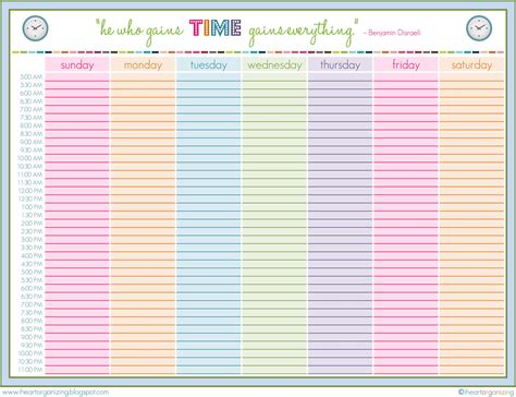 customize weekly class schedule template   photoshop  weekly
