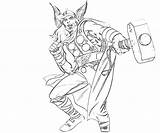 Thor Hammer Drawing Getdrawings Coloring sketch template