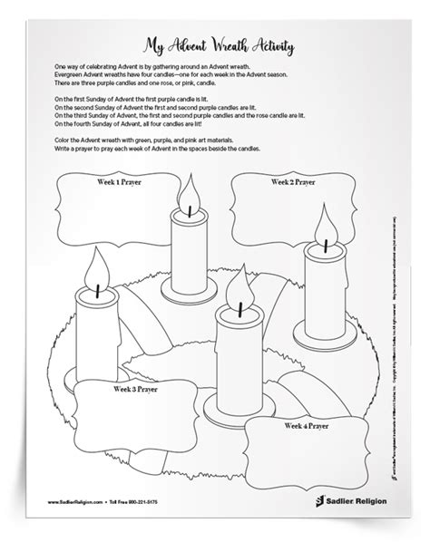 advent wreath activity  sadlier religion