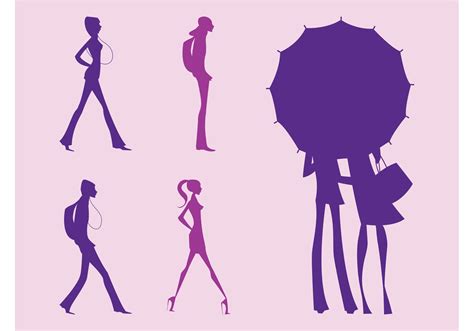female silhouettes set download free vector art stock