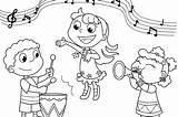 Concert Coloring Children Pages Kids Musical Music Categories sketch template