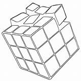 Coloring Rubiks Coloring4free Bestcoloringpagesforkids sketch template
