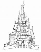 Castle Elsa Drawing Coloring Paintingvalley sketch template