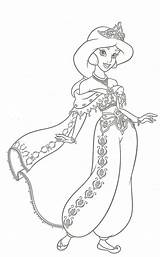 Princesse Colorier Jasmine sketch template