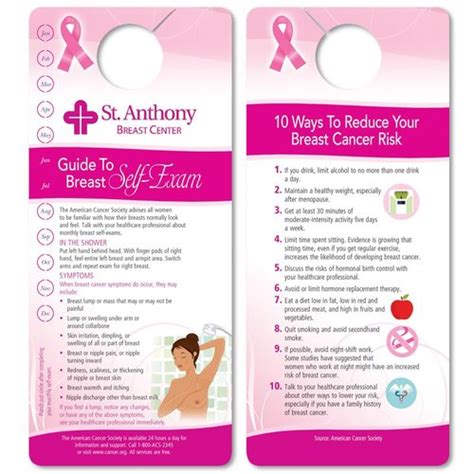 ways  reduce  breast cancer risk  exam shower card