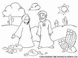 Coloring Satan Pages Jesus Tempting When Bible Printable Color Getdrawings Desert Cartoon Number sketch template