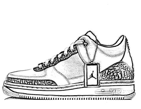 jordan shoes coloring pages coloring home