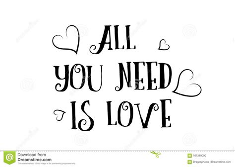 All You Need Is Love Quote Logo Greeting Card Poster