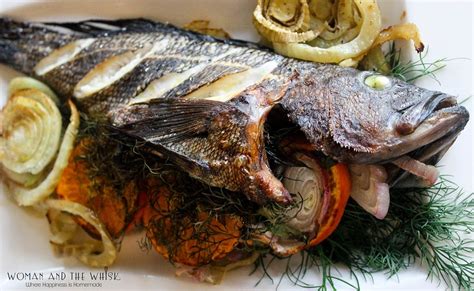 Woman And The Whisk Baked Black Sea Bass