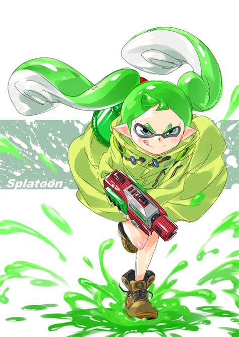 inkling and inkling girl splatoon and 1 more drawn by taka michi