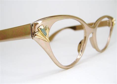 Vintage Pink Horn Rim Cat Eye Eyeglasses With By Vintage50seyewear