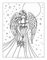 Coloring Pages Angel Getdrawings Fantasy sketch template