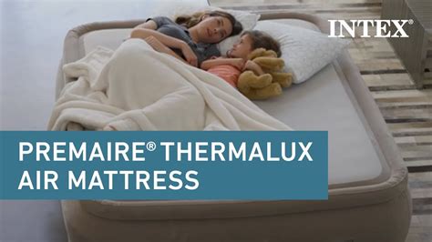 intex premaire thermalux air mattress youtube
