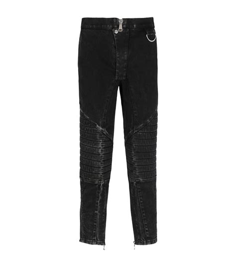 Balmain Black Cropped Skinny Jeans Harrods Uk