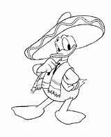 Coloring Mexican Donald Pages Duck Kids Mexico Fiesta Colouring Print Coloringhome Popular Comments sketch template