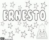 Name Coloring Ernesto Male Names Boy Pages sketch template