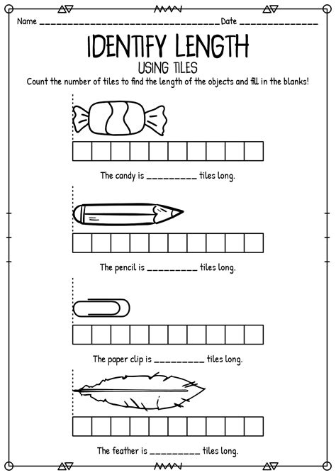 images  kindergarten measurement worksheets  printable