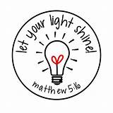 Light Shine Let Bible Matthew Verse Coloring Bulb Exclusive Shop Stickers School Choose Board Arise sketch template